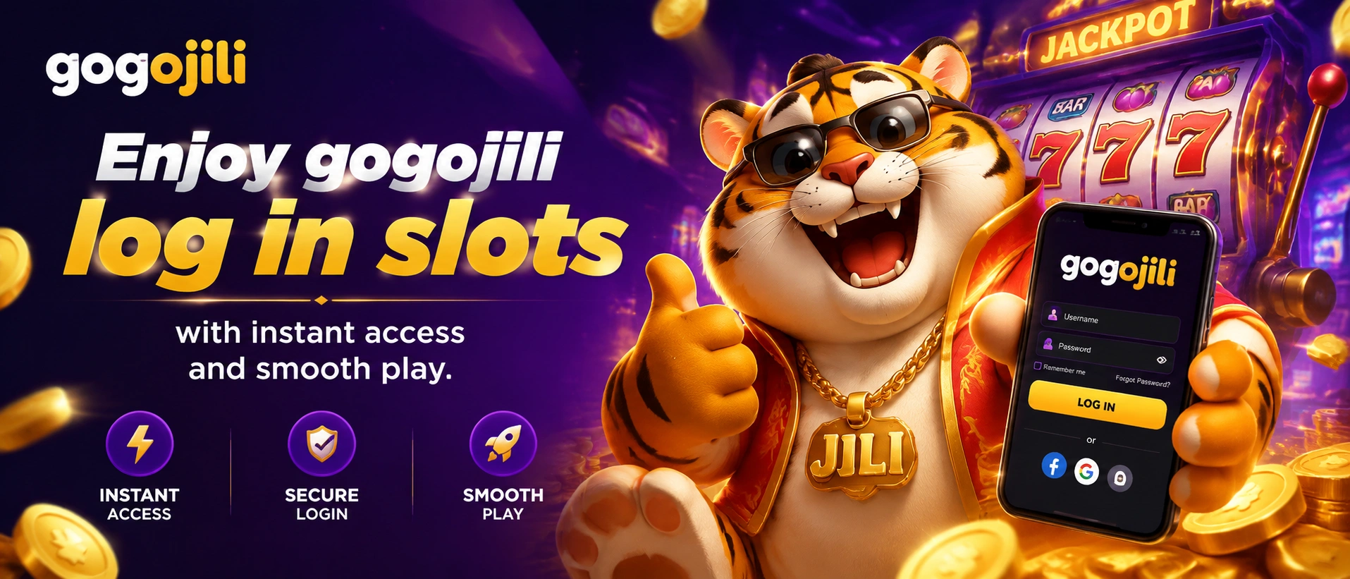 Dark themed slot page preview with a clean grid layout